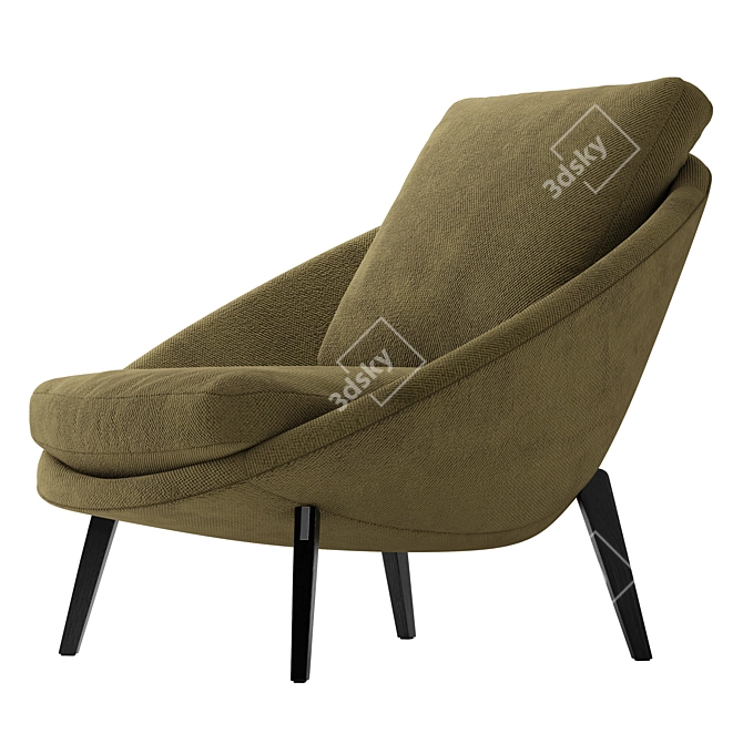 Luxurious Armchair from Minotti's Lido 2021 Collection 3D model image 4