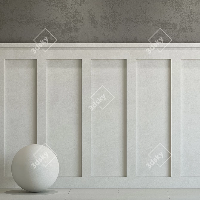 Title: Elegant Plaster with Molding 3D model image 2