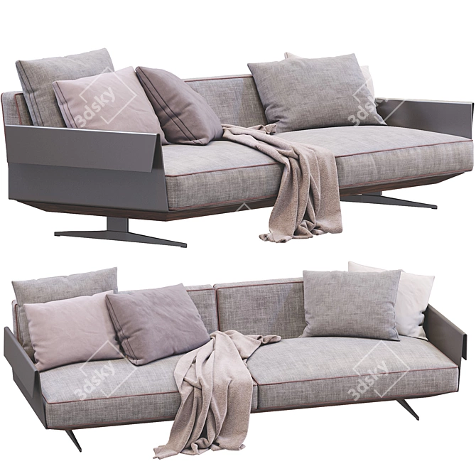 Luxurious Bretton Sofa by Flexform 3D model image 2