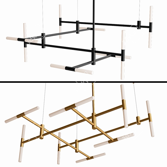 Modern Altona Chandelier: Stylish Lighting Statement 3D model image 1