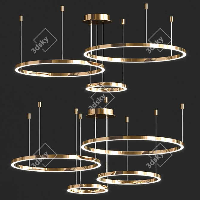 Luxury Cruise Lampatron Chandelier 3D model image 1