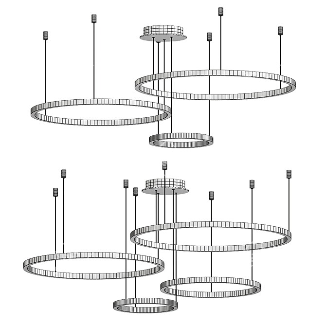 Luxury Cruise Lampatron Chandelier 3D model image 2