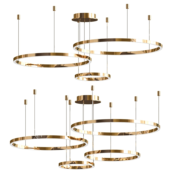 Luxury Cruise Lampatron Chandelier 3D model image 3