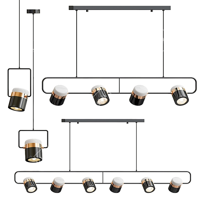 Illuminating Elegance: FIREFLY Chandelier 3D model image 1