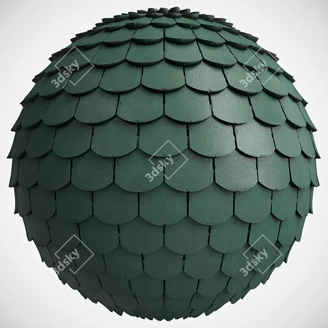 Decorative Roof Tile Materials - 4k PBR 3D model image 1