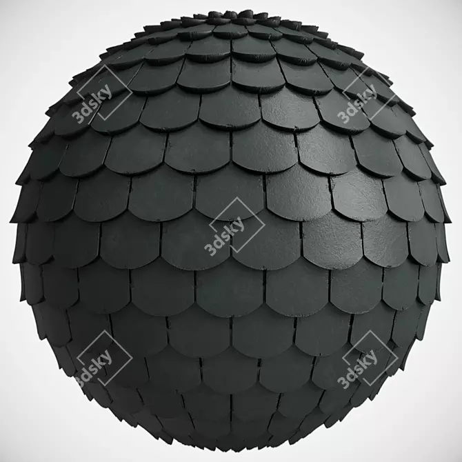 Decorative Roof Tile Materials - 4k PBR 3D model image 3