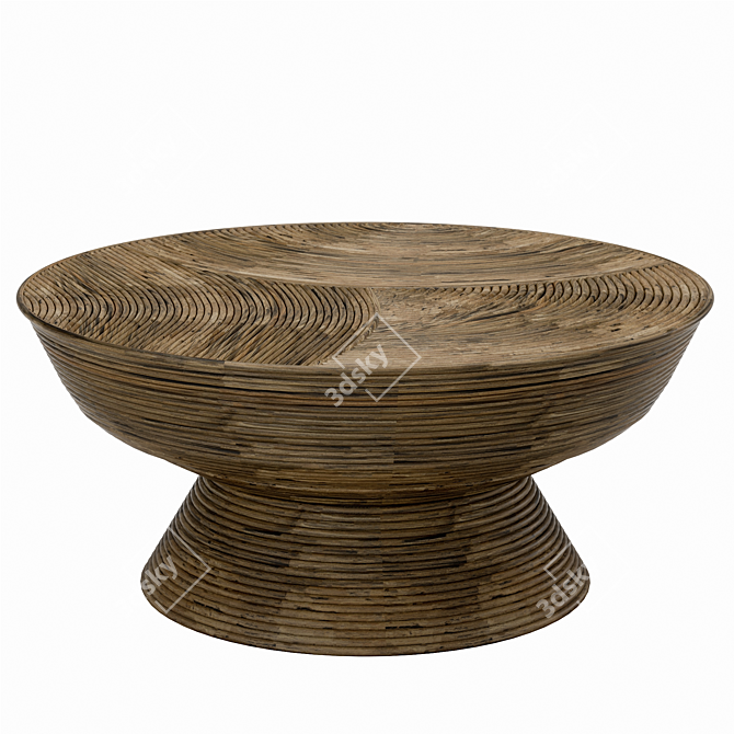 Organic Rustic Heath Cocktail Table 3D model image 1