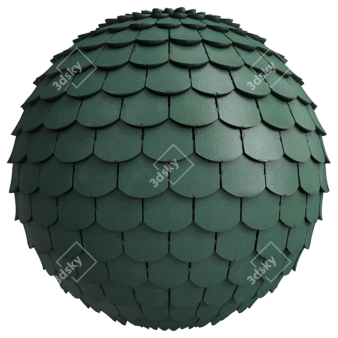 Premium Roof Tile Materials: 3 Color, PBR, Sbsar 3D model image 2