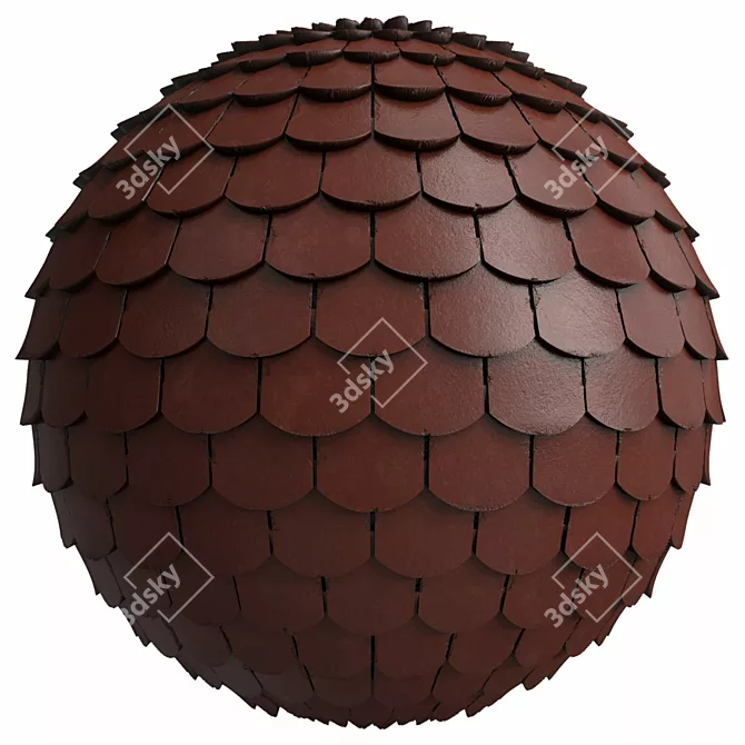 Premium Roof Tile Materials: 3 Color, PBR, Sbsar 3D model image 7