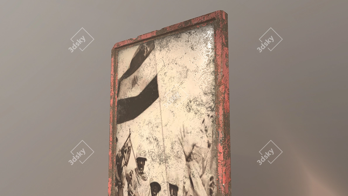 Vintage Egyptian Frame 3D model image 1