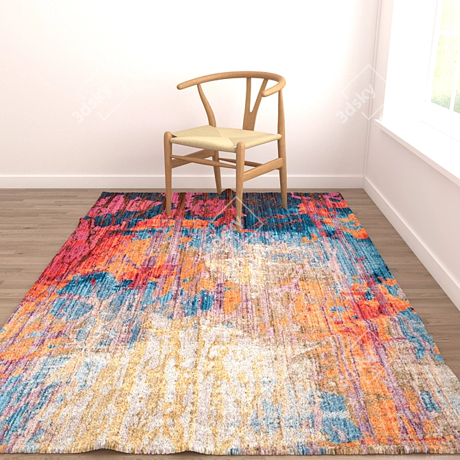 Versatile Rug Set: 6 Quality Designs 3D model image 2