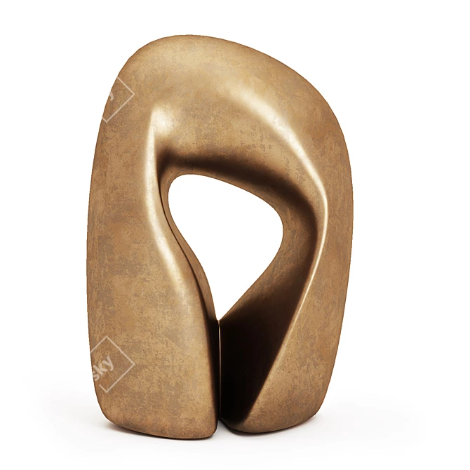 Sleek Contemporary 3D Sculpture 3D model image 1