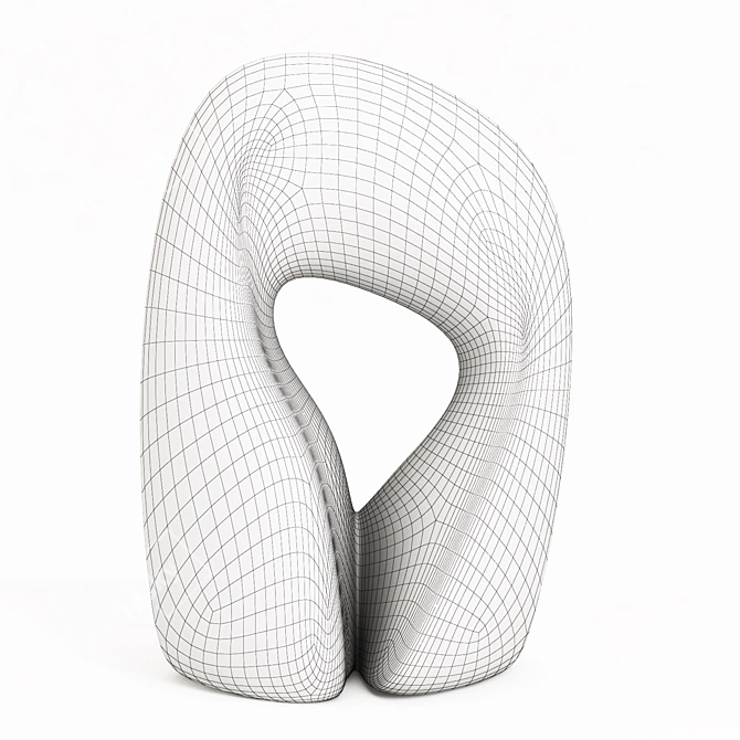 Sleek Contemporary 3D Sculpture 3D model image 5