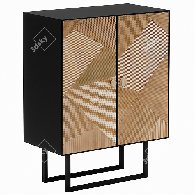 Title: Glamour Gatsby Cocktail Cabinet 3D model image 1
