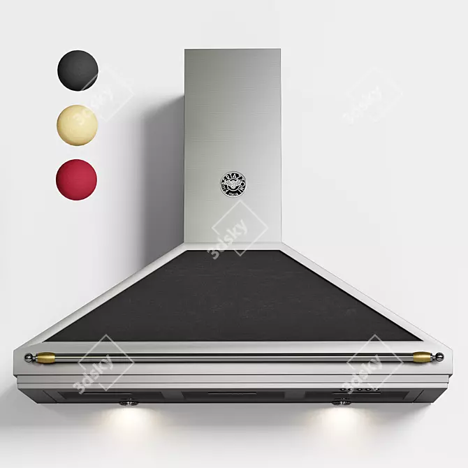 Vintage-inspired Bertazzoni Heritage Hood 3D model image 1