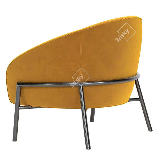Luxury Rimo Lounge Chair - Stylish and Comfortable 3D model image 3
