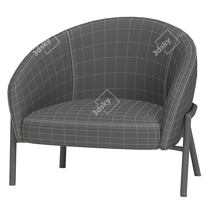 Luxury Rimo Lounge Chair - Stylish and Comfortable 3D model image 4