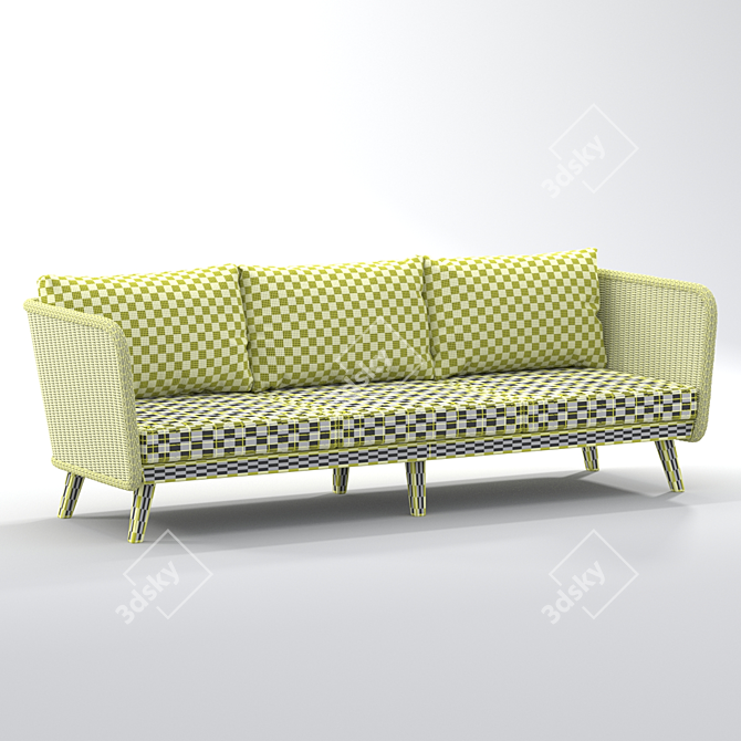 Natural & Gray Grace Bay Sofa 3D model image 4