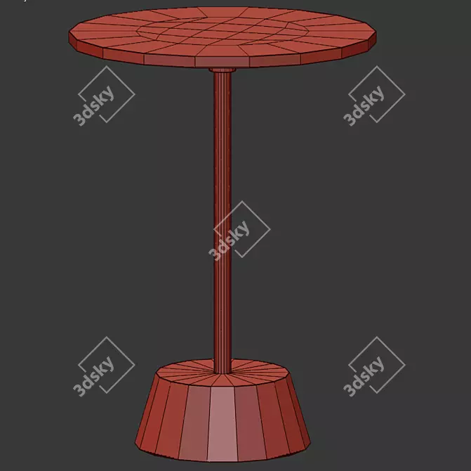 Elegant Maisie Side Table 3D model image 2