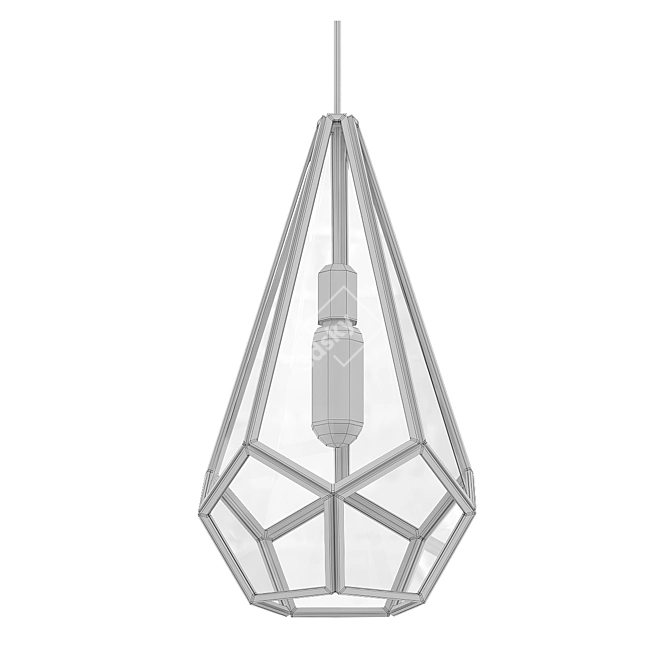 Prismatic Pendant: Modern Illumination 3D model image 2