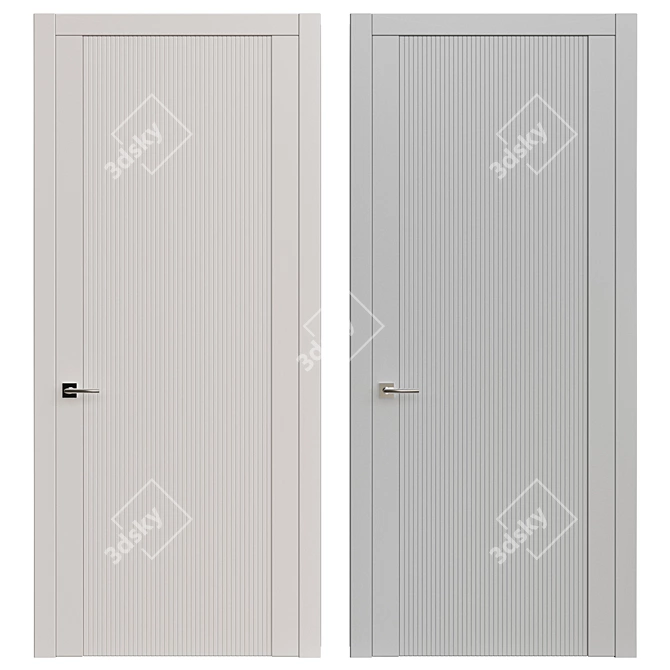 Modern Interior Door - 2200mm x 980mm 3D model image 1