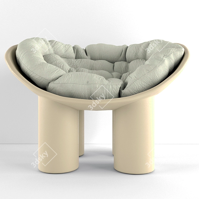 Roly-Poly Cozy Chair 3D model image 4