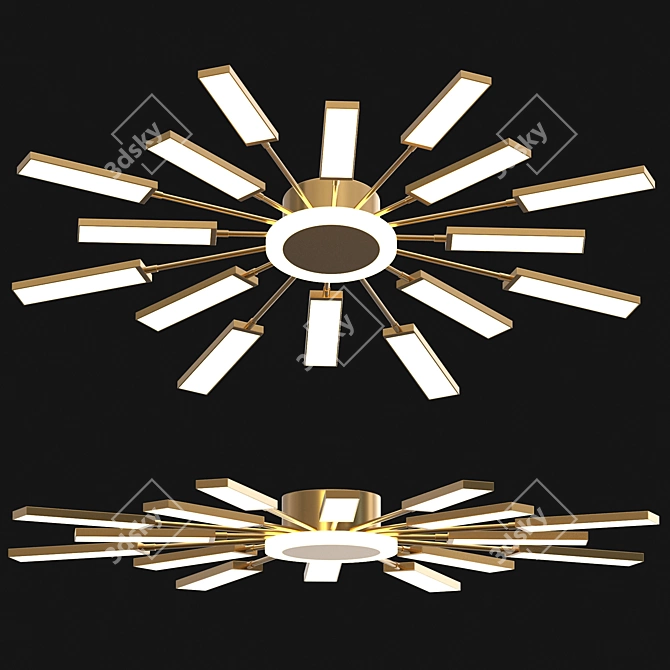 Luxury Ceiling Chandelier - Elegant Illumination 3D model image 1