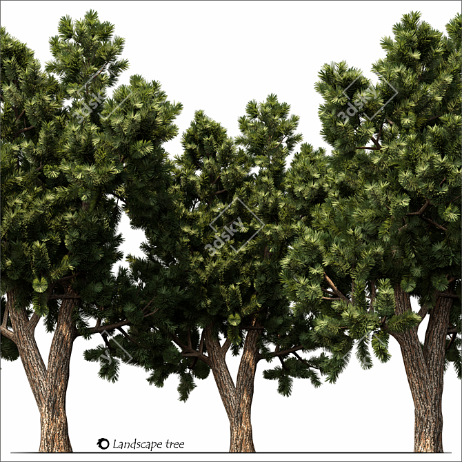 Nature's Haven: Exquisite Landscape Tree 3D model image 2