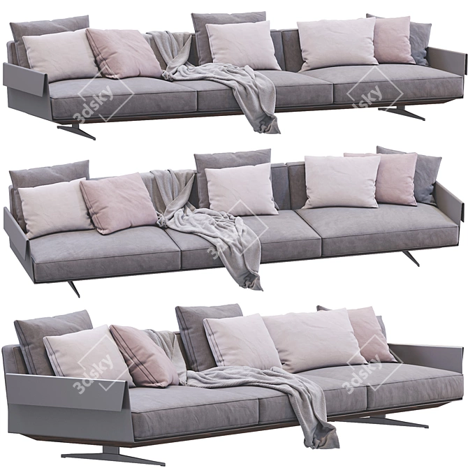 Elegant Bretton Sofa by Flexform 3D model image 1