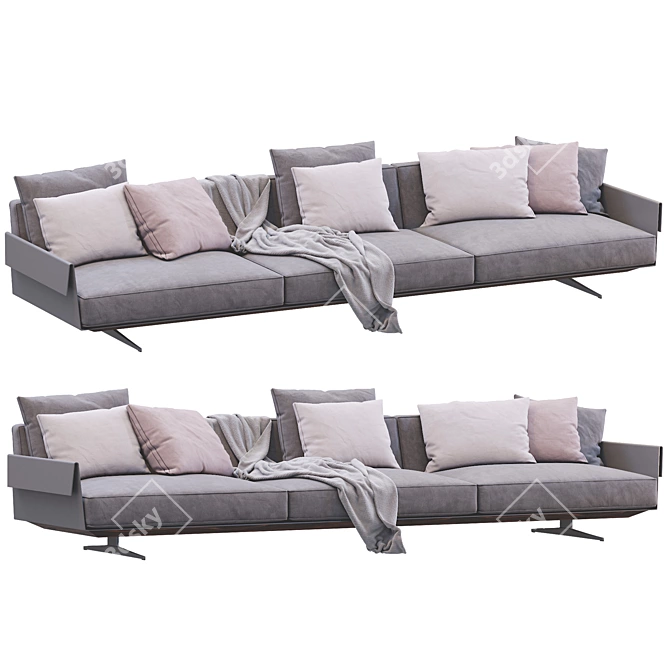 Elegant Bretton Sofa by Flexform 3D model image 2