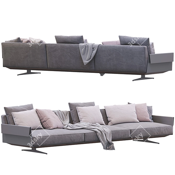 Elegant Bretton Sofa by Flexform 3D model image 3