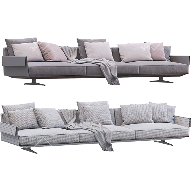 Elegant Bretton Sofa by Flexform 3D model image 4