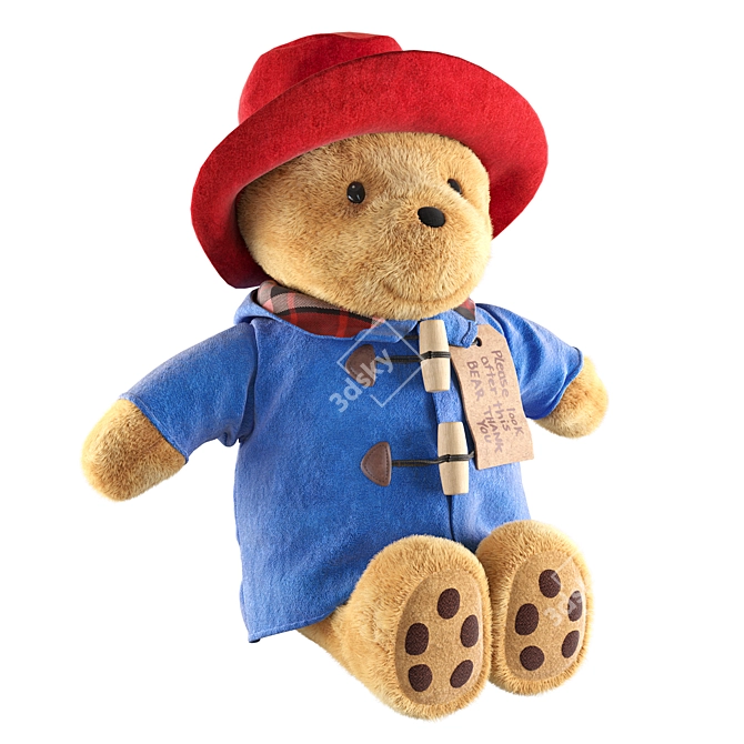 Adorable Paddington Bear Plush 3D model image 3