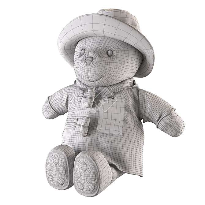 Adorable Paddington Bear Plush 3D model image 5