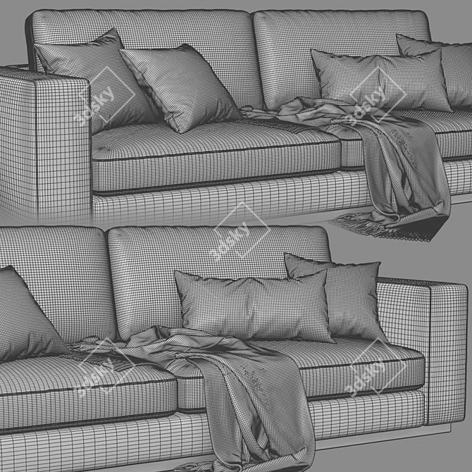 Modern Reversi 2-Seater Sofa by Molteni&C 3D model image 4