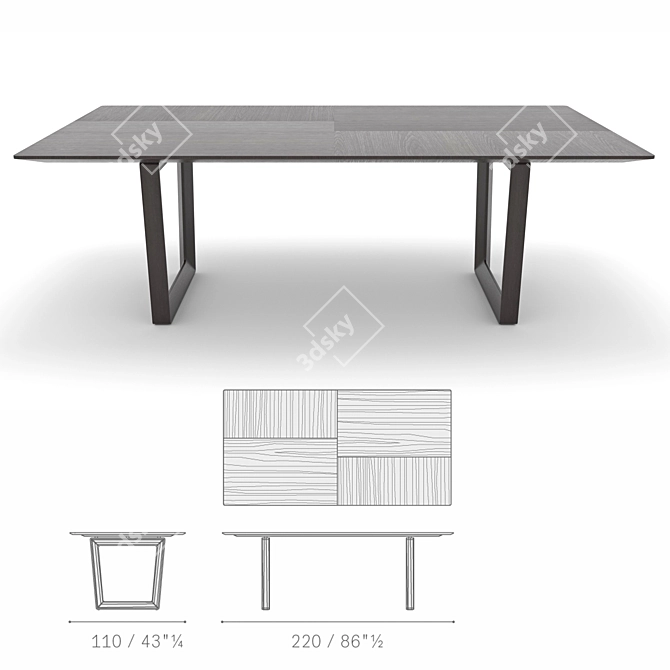 Elegant PolronaFrau Furniture Set 3D model image 2