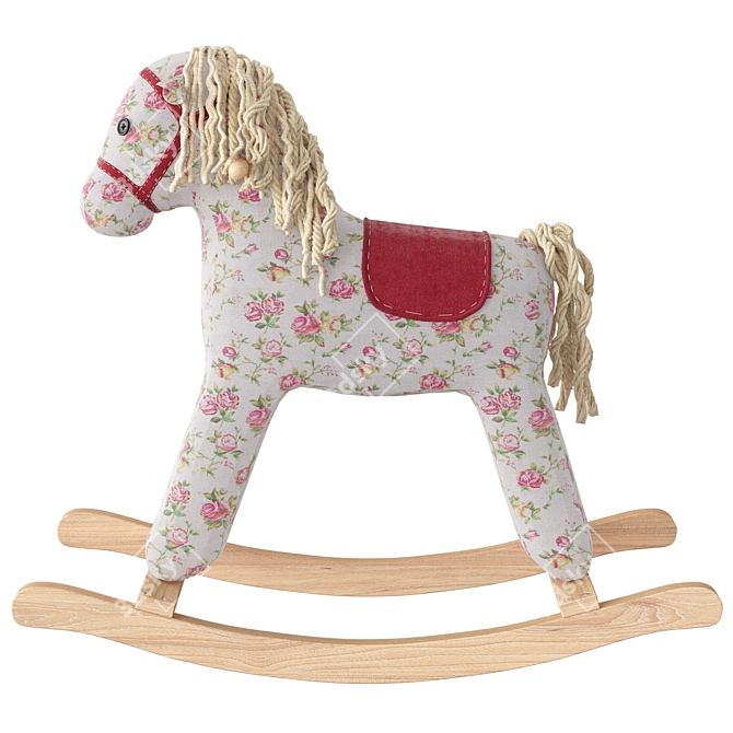 Leader Kids Textile Rocking Horse 3D model image 1