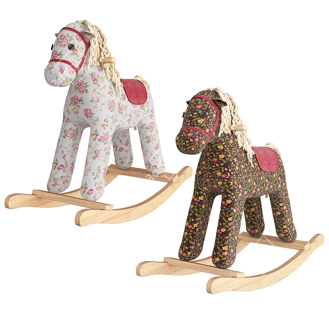 Leader Kids Textile Rocking Horse 3D model image 5