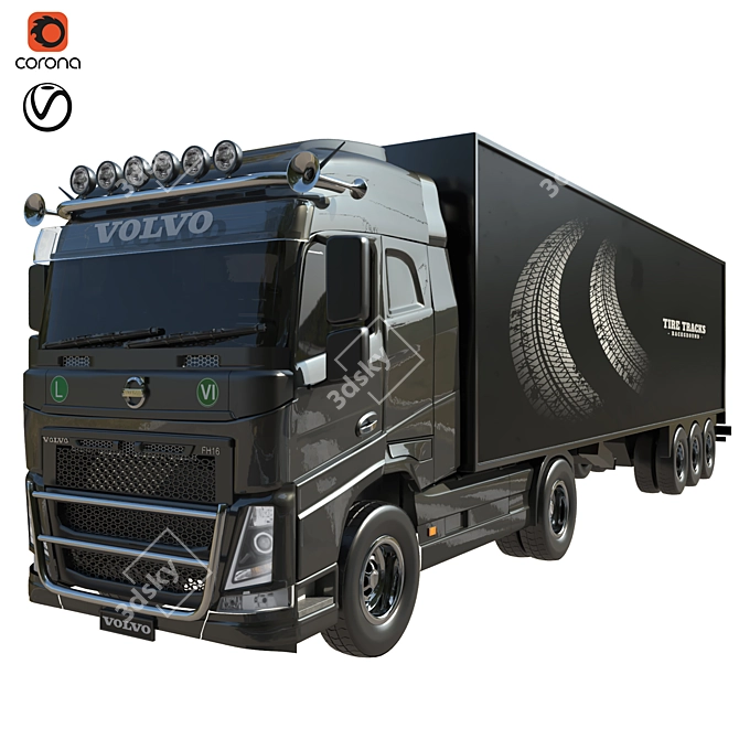 Powerful 2015 Volvo FH16 3D model image 1