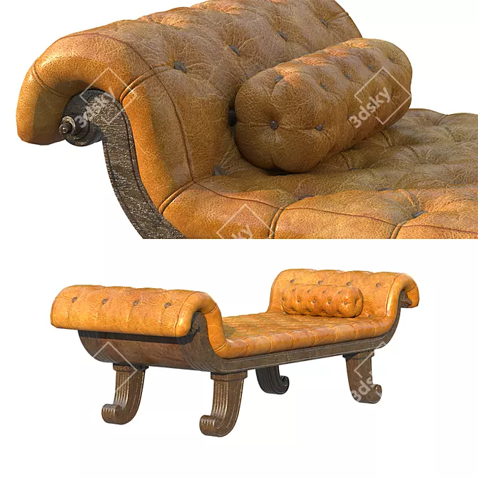 Luxurious Roman-style Couch 3D model image 2