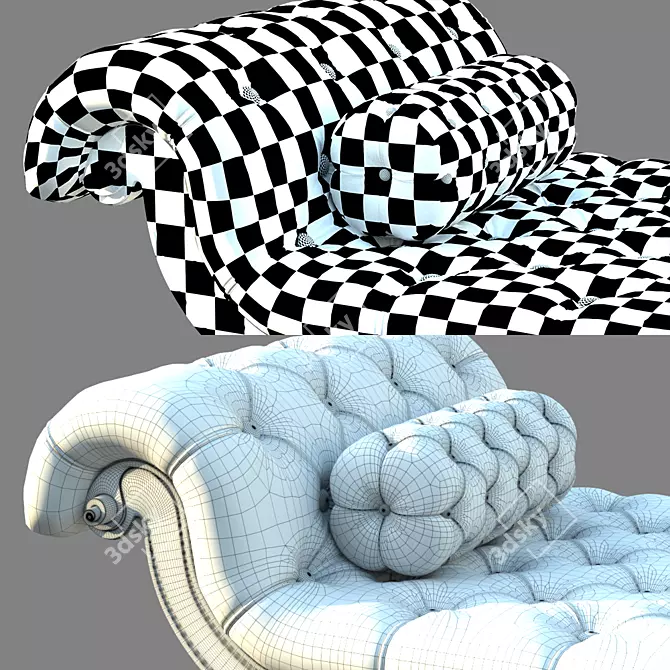 Luxurious Roman-style Couch 3D model image 3