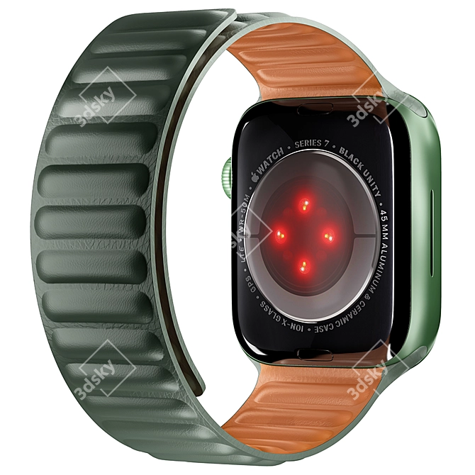 High-Res Apple Watch Series 7 3D model image 7