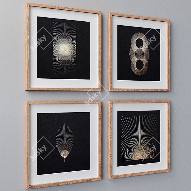 Versatile Set of Wall Paintings 3D model image 2