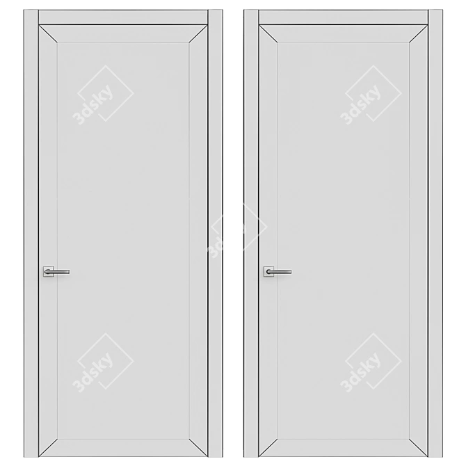 Contemporary Interior Door - 2200 / 980 mm 3D model image 2