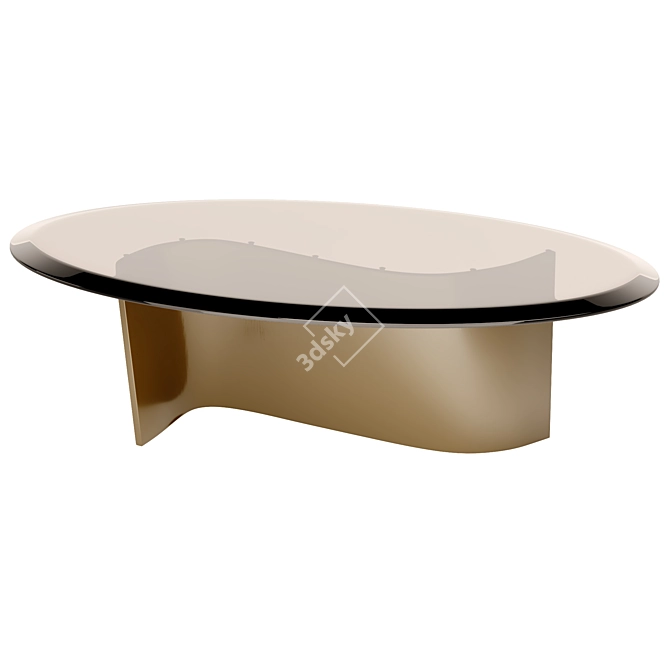 Reflex ESSE 40 Glass Coffee Table 3D model image 2