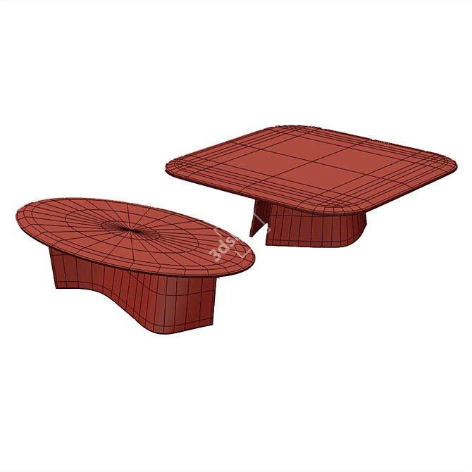 Reflex ESSE 40 Glass Coffee Table 3D model image 5