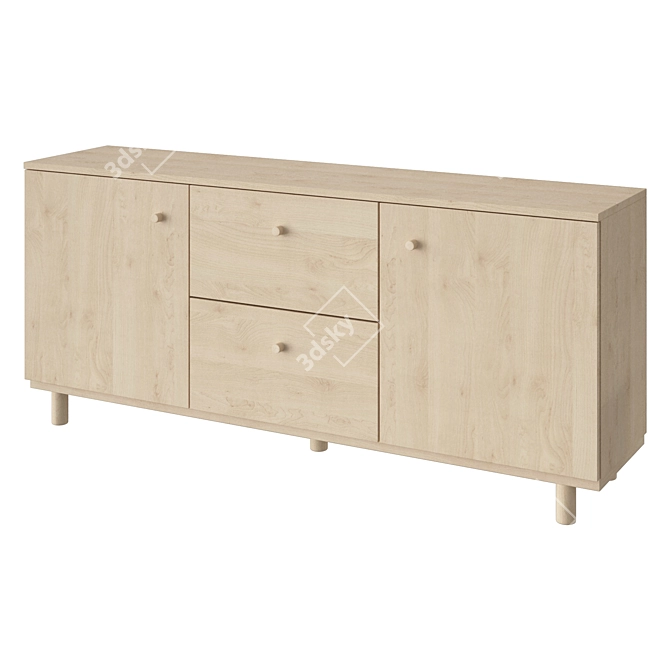 Title: Ersnäs Scandinavian Sideboard 3D model image 1