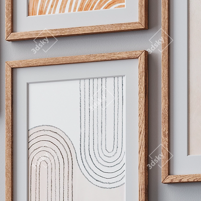 Multi-frame Wall Art Set: 4 Colors, Various Sizes 3D model image 2