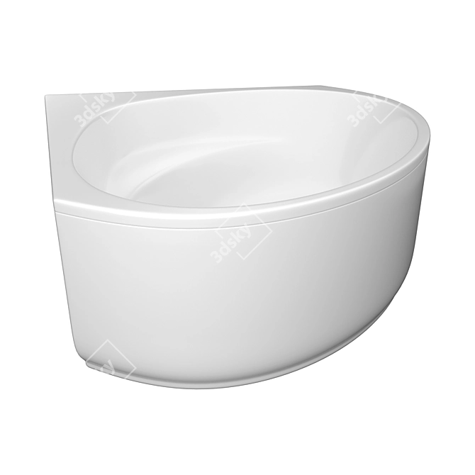 Luxury Corner Bathtub: Kolpa-San Dolores 3D model image 3