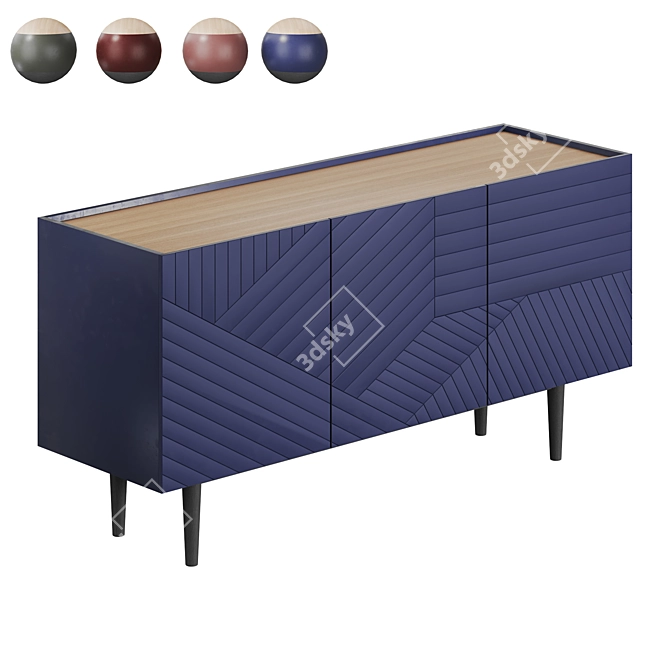 Torrey 3-Door Frezzy Commode 3D model image 1